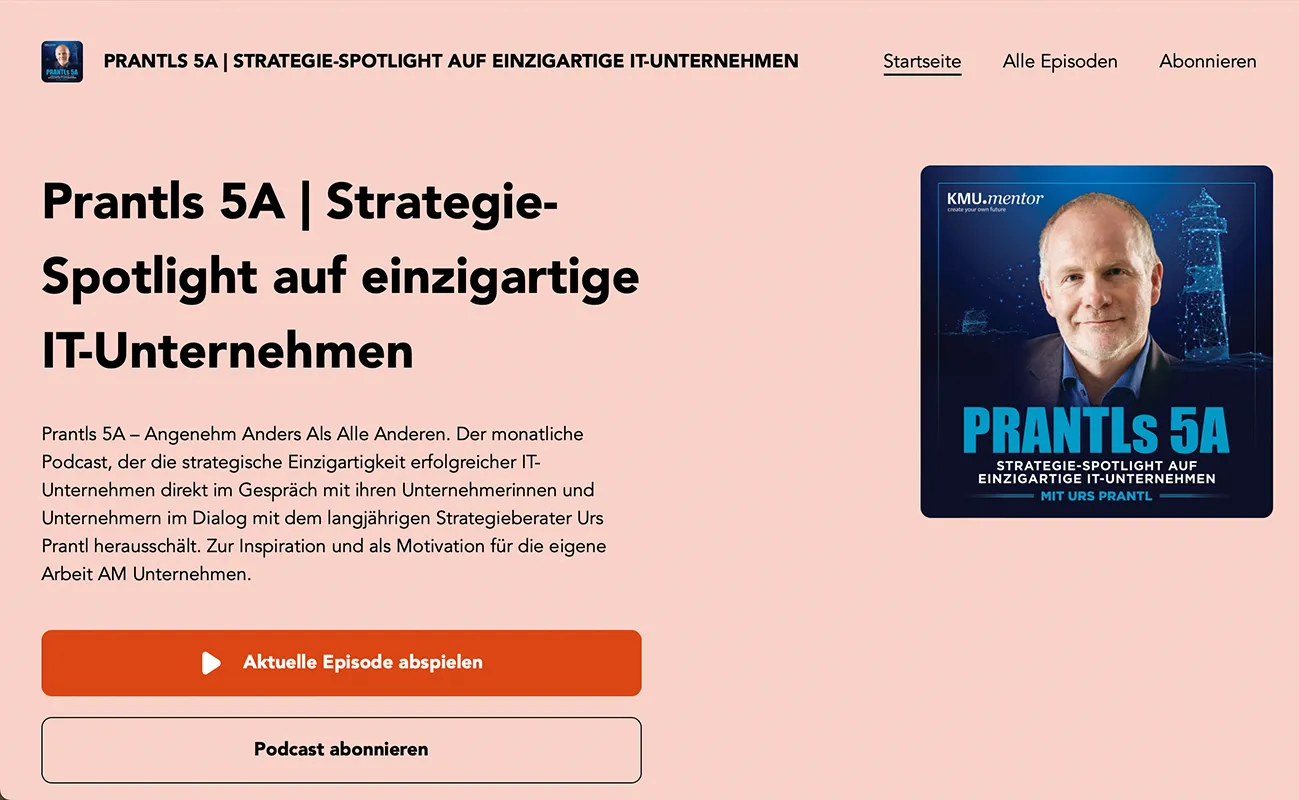 Podcast «Prantls 5A» – Strategie-Spotlight auf einzigartige IT-Unternehmen